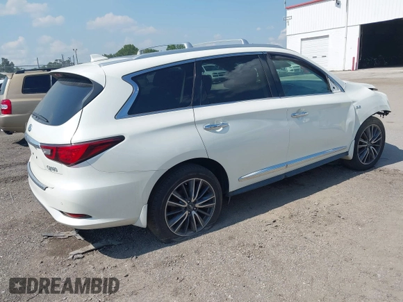 2019 Infiniti QX60 Pure with VIN 5N1DL0MN6KC508551, listed as a IAAI auction lot 42577741 with 130,937 mi miles and . Bid and sale history available at DreamBid. Image 4.