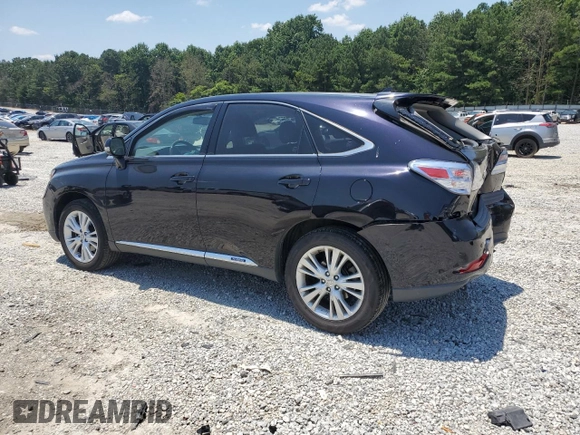 2011 Lexus RX 450h with VIN JTJZB1BA6B2004703, listed as a Copart auction lot 61730215 with 185,388 mi miles and Salvage title. Bid and sale history available at DreamBid. Image 2.