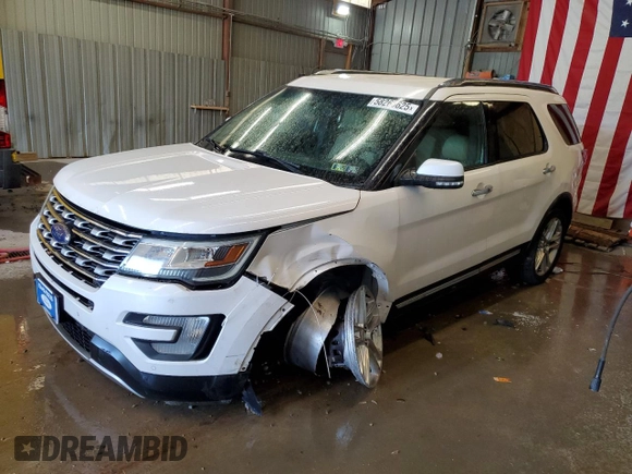 2016 Ford Explorer Limited z VIN 1FM5K8FH0GGC31053, wystawiony jako Copart lot #58266625 z przebiegiem 70 227 mil mil oraz Szkoda całkowita • Salvage title. Historia ofert i sprzedaży dostępna na DreamBid. Obrazek 1.