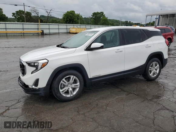 2019 GMC Terrain SLE with VIN 3GKALMEV3KL211727, listed as a Copart auction lot 58588105 with 49,482 mi miles and Salvage title. Bid and sale history available at DreamBid. Image 1.