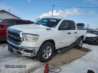 2019 Ram 1500 Tradesman z VIN 1C6SRFCT4KN552279, wystawiony jako Copart lot #88733245 z przebiegiem 28 561 mil mil oraz Szkoda całkowita • Salvage title. Historia ofert i sprzedaży dostępna na DreamBid. Obrazek 1.