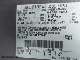 2004 Ford Ranger XL with VIN 1FTYR14U34PA73081, listed as a IAAI auction lot 40298515 with 265,466 mi miles. Bid and sale history available at carsss.com. Image 9.