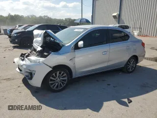 2018 Mitsubishi Mirage ES z VIN ML32F3FJ5JHF10085, wystawiony jako Copart lot #57765405 z przebiegiem 77 887 mil mil oraz Szkoda całkowita • Salvage title. Historia ofert i sprzedaży dostępna na DreamBid. Obrazek 1.