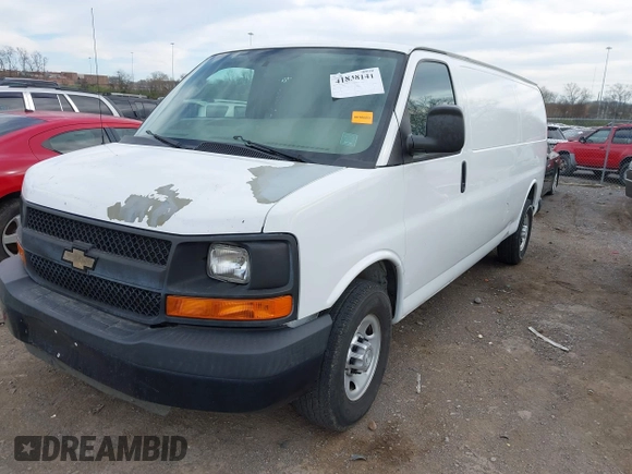 2014 Chevrolet Express Cargo Van with VIN 1GCWGGCA4E1209164, listed as a IAAI auction lot 41838141 with 174,770 mi miles. Bid and sale history available at carsss.com. Image 17.