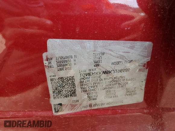 2019 Chevrolet Traverse Premier z VIN 1GNERKKW6KJ196586, wystawiony jako Copart lot #53233245 z przebiegiem Nie podano mil oraz Szkoda całkowita • Salvage title. Historia ofert i sprzedaży dostępna na DreamBid. Obrazek 13.