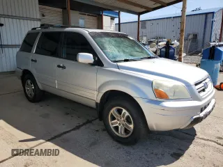 2005 Honda Pilot EX-L with VIN 5FNYF18525B053461, listed as a Copart auction lot 51463315 with 199,458 mi miles and Salvage title. Bid and sale history available at DreamBid. Image 4.