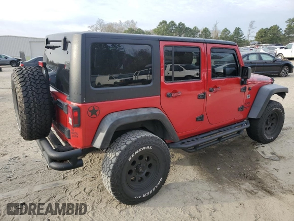 2014 Jeep Wrangler Unlimited Sport with VIN 1C4HJWDG6EL280653, listed as a Copart auction lot 48851205 with 125,211 mi miles and Salvage Title. Bid and sale history available at DreamBid. Image 3.