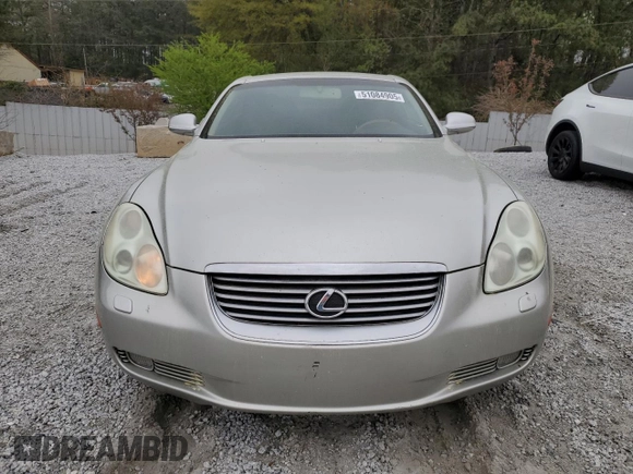 2002 Lexus SC with VIN JTHFN48YX20022795, listed as a Copart auction lot 51084905 with 195,150 mi miles and Salvage Title. Bid and sale history available at carsss.com. Image 5.