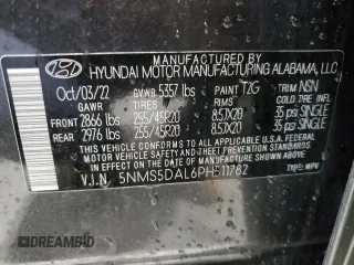 2023 Hyundai Santa Fe Calligraphy with VIN 5NMS5DAL6PH511782, listed as a Copart auction lot 58000945 with 31,566 mi miles and Salvage title. Bid and sale history available at DreamBid. Image 13.