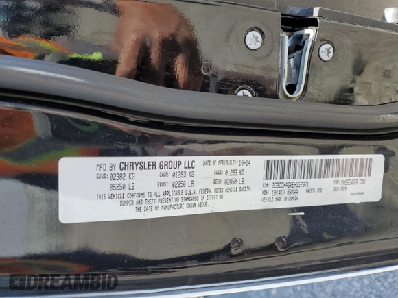 2014 Dodge Charger Police with VIN 2C3CDXAG0EH357871, listed as a Copart auction lot 52650555 with 143,334 mi miles and Salvage Title. Bid and sale history available at DreamBid. Image 14.