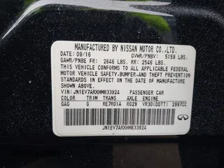 2017 Infiniti Q50 Premium with VIN JN1EV7ARXHM833924, listed as a IAAI auction lot 41397630 with 278,408 mi miles and . Bid and sale history available at carsss.com. Image 9.