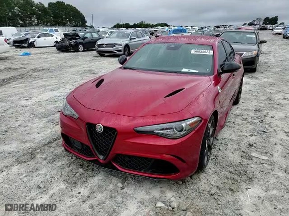 2022 Alfa Romeo Giulia Quadrifoglio with VIN ZARFAMEV2N7660872, listed as a Copart auction lot 56855623 with 14,720 mi miles. Bid and sale history available at carsss.com. Image 10.