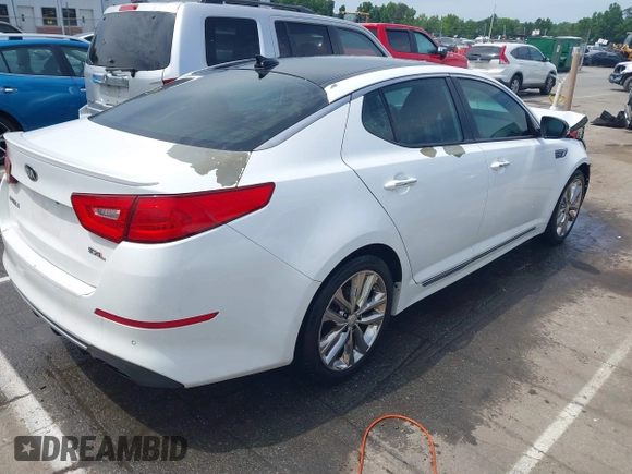 2015 Kia Optima SX Turbo with VIN 5XXGR4A68FG442949, listed as a IAAI auction lot 42297888 with 147,181 mi miles and . Bid and sale history available at DreamBid. Image 4.