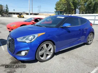 2013 Hyundai Veloster Turbo w/Black Int with VIN KMHTC6AE3DU097058, listed as a Copart auction lot 50095035 with 132,345 mi miles and Salvage Title. Bid and sale history available at carsss.com. Image 1.