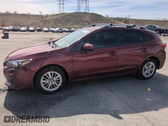 2017 Subaru Impreza Premium z VIN 4S3GTAB67H3731936, wystawiony jako Copart lot #54344765 z przebiegiem 88 564 mil mil oraz Szkoda całkowita • Salvage title. Historia ofert i sprzedaży dostępna na DreamBid. Obrazek 1.