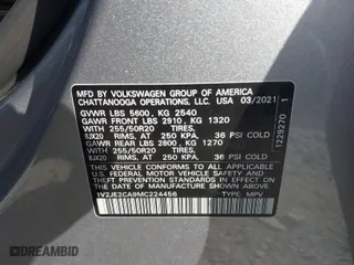 2021 Volkswagen Atlas Cross Sport 3.6L V6 SE w/Technology with VIN 1V2JE2CA9MC224456, listed as a IAAI auction lot 41427604 with 24,803 mi miles. Bid and sale history available at carsss.com. Image 9.