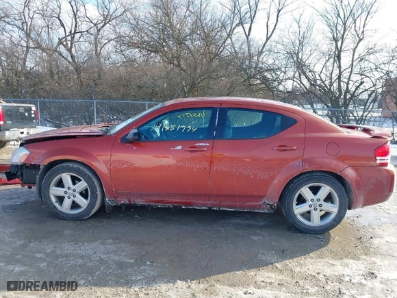 2008 Dodge Avenger SXT with VIN 1B3LC56R78N696122, listed as a IAAI auction lot 41651794 with 195,054 mi miles. Bid and sale history available at carsss.com. Image 15.