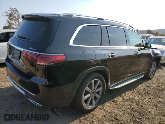 2022 Mercedes-Benz GLS 450 with VIN 4JGFF5KE5NA778063, listed as a Copart auction lot 73613114 with 15,666 mi miles and Salvage Title. Bid and sale history available at DreamBid. Image 3.
