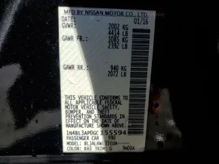 2016 Nissan Altima SR with VIN 1N4BL3AP0GC155594, listed as a Copart auction lot 48986565 with 123,373 mi miles and Salvage Title. Bid and sale history available at carsss.com. Image 12.