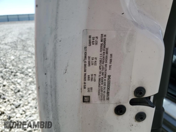 2006 Chevrolet Monte Carlo LT 3.5L z VIN 2G1WM15KX69207940, wystawiony jako Copart lot #58819895 z przebiegiem 212 648 mil mil oraz Szkoda całkowita • Salvage title. Historia ofert i sprzedaży dostępna na DreamBid. Obrazek 12.