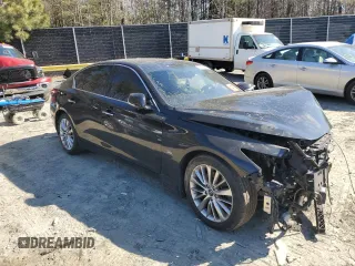 2019 Infiniti Q50 Luxe with VIN JN1EV7AR6KM553747, listed as a Copart auction lot 45784085 with Not Provided miles and Salvage Title. Bid and sale history available at carsss.com. Image 4.
