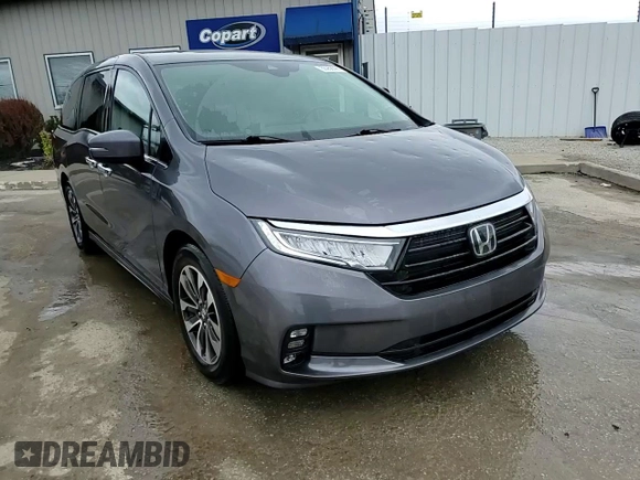 2021 Honda Odyssey EX-L with VIN 5FNRL6H76MB006265, listed as a Copart auction lot 50958395 with 60,662 mi miles and Salvage Title. Bid and sale history available at DreamBid. Image 14.