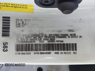 2019 Toyota Tacoma SR z VIN 3TMCZ5AN4KM220154, wystawiony jako IAAI lot #41602065 z przebiegiem 92 345 mil mil oraz . Historia ofert i sprzedaży dostępna na DreamBid. Obrazek 9.