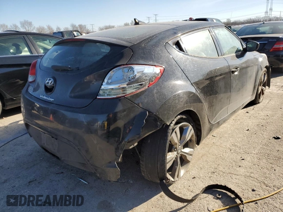 2012 Hyundai Veloster w/Red Int with VIN KMHTC6AD5CU030242, listed as a Copart auction lot 83016604 with 142,555 mi miles and Salvage title. Bid and sale history available at DreamBid. Image 3.