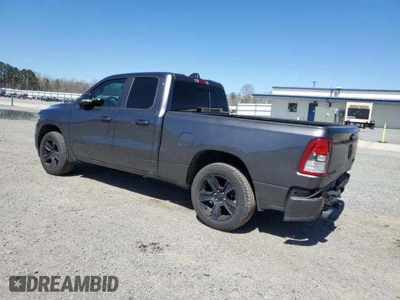 2021 Ram 1500 Big Horn with VIN 1C6SRFBT8MN586455, listed as a Copart auction lot 49481665 with 57,793 mi miles and Salvage Title. Bid and sale history available at carsss.com. Image 2.
