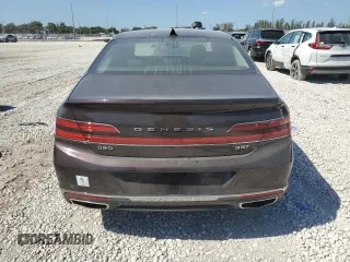 2020 Genesis G90 3.3T Premium with VIN KMTF34PA9LU075639, listed as a Copart auction lot 53270325 with 49,695 mi miles and Non Repairable. Bid and sale history available at carsss.com. Image 6.