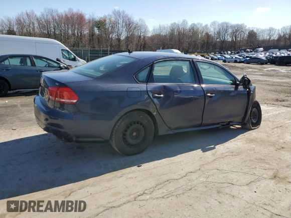 2014 Volkswagen Passat S with VIN 1VWAT7A3XEC035743, listed as a Copart auction lot 52096115 with Not provided miles and Salvage title. Bid and sale history available at DreamBid. Image 3.