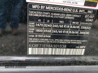 2008 Mercedes-Benz GL-Class 4.6L with VIN 4JGBF71E98A301538, listed as a Copart auction lot 71612184 with 157,189 mi miles and Salvage Title. Bid and sale history available at carsss.com. Image 13.