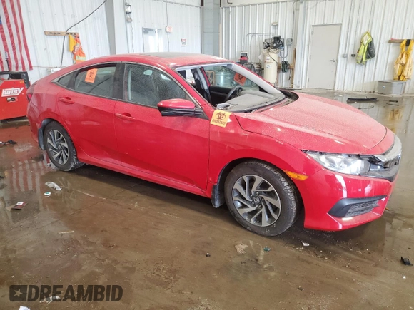 2016 Honda Civic EX with VIN 2HGFC2F78GH567016, listed as a Copart auction lot 56976675 with Not Provided miles and Salvage Title. Bid and sale history available at DreamBid. Image 4.