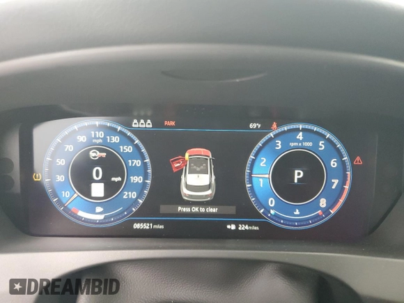 2020 Jaguar F-Pace SVR with VIN SADCZ2EE3LA617303, listed as a Copart auction lot 73005284 with 85,521 mi miles and Salvage Title. Bid and sale history available at DreamBid. Image 9.
