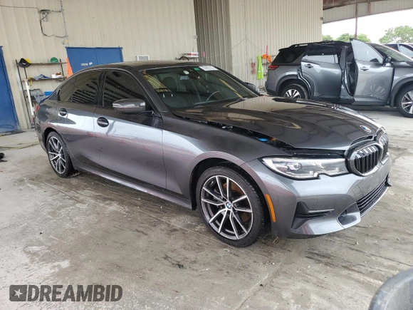 2021 BMW 3 Series 330i with VIN 3MW5R1J08M8C07583, listed as a Copart auction lot 62902105 with 52,524 mi miles and Salvage title. Bid and sale history available at DreamBid. Image 4.