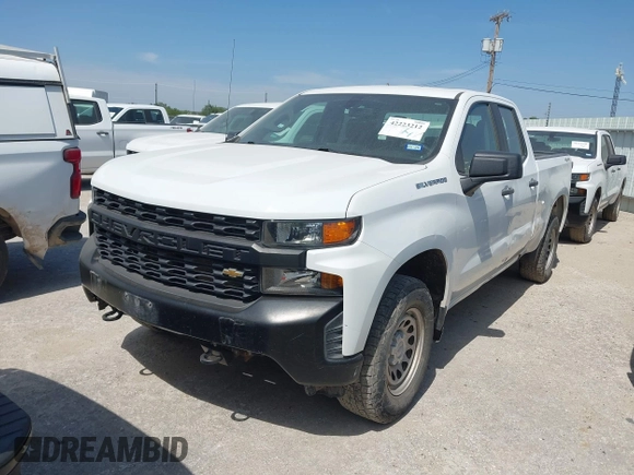 2021 Chevrolet Silverado 1500 Work Truck with VIN 1GCRYAEF9MZ211203, listed as a IAAI auction lot 42223212 with 81,454 mi miles and . Bid and sale history available at DreamBid. Image 2.
