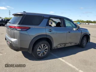 2025 Nissan Pathfinder S with VIN 5N1DR3AC0SC205087, listed as a Copart auction lot 57028965 with 1,052 mi miles and Salvage title. Bid and sale history available at DreamBid. Image 3.