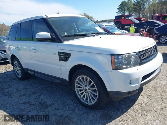 2012 Land Rover Range Rover Sport HSE with VIN SALSF2D40CA745158, listed as a IAAI auction lot 41846123 with 142,927 mi miles. Bid and sale history available at carsss.com. Image 1.