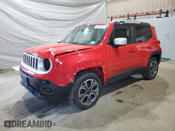 2018 Jeep Renegade Limited z VIN ZACCJBDB8JPG96152, wystawiony jako Copart lot #58306035 z przebiegiem 105 792 mil mil oraz Szkoda całkowita • Salvage title. Historia ofert i sprzedaży dostępna na DreamBid. Obrazek 1.