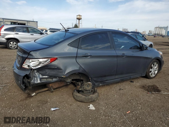 2012 Hyundai Accent GLS z VIN KMHCU4AE4CU185892, wystawiony jako Copart lot #52803675 z przebiegiem 168 792 mil mil oraz Szkoda całkowita • Salvage title. Historia ofert i sprzedaży dostępna na DreamBid. Obrazek 3.