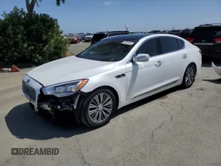 2017 Kia K900 Luxury with VIN KNALU4D3XH6034501, listed as a Copart auction lot 57308145 with 23,675 mi miles and Salvage title. Bid and sale history available at DreamBid. Image 1.