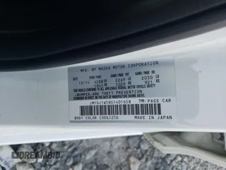 2016 Mazda 6 i Grand Touring with VIN JM1GJ1W58G1401658, listed as a Copart auction lot 51254075 with 121,598 mi miles and Salvage Title. Bid and sale history available at DreamBid. Image 12.