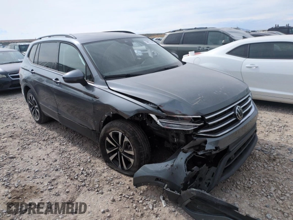 2024 Volkswagen Tiguan S with VIN 3VVFB7AXXRM109652, listed as a Copart auction lot 58813325 with 18,850 mi miles and Salvage title. Bid and sale history available at DreamBid. Image 4.