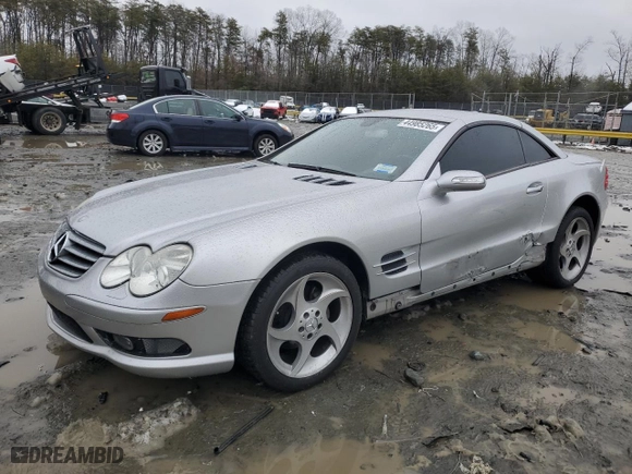 2005 Mercedes-Benz SL-Class 5.0L with VIN WDBSK75F25F104159, listed as a Copart auction lot 44985265 with 69,347 mi miles and Salvage Title. Bid and sale history available at carsss.com. Image 1.