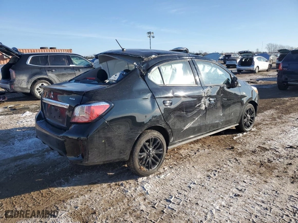 2022 Mitsubishi Mirage G4 ES with VIN ML32FUFJ2NHF07091, listed as a Copart auction lot 46299345 with 0 mi miles and Salvage Title. Bid and sale history available at carsss.com. Image 3.