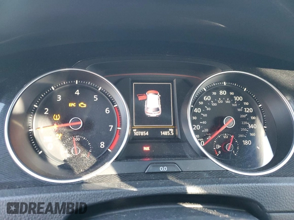 2015 Volkswagen Golf GTI SE with VIN 3VW5T7AU4FM053424, listed as a Copart auction lot 83553404 with 107,854 mi miles and Salvage Title. Bid and sale history available at carsss.com. Image 9.