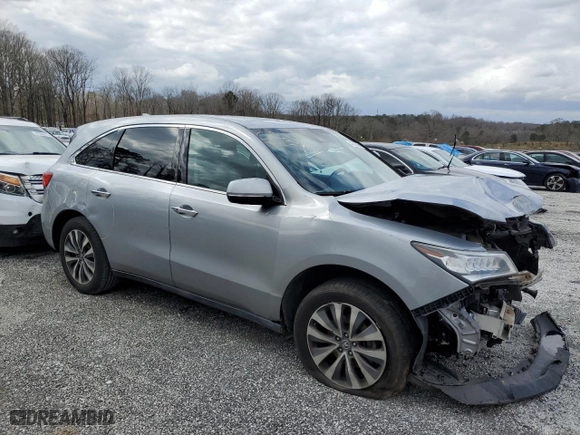 2016 Acura MDX w/Tech with VIN 5FRYD4H4XGB015637, listed as a Copart auction lot 47614355 with 119,931 mi miles and Salvage Title. Bid and sale history available at carsss.com. Image 4.