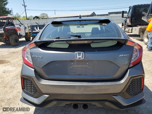 2019 Honda Civic Hatchback Sport with VIN SHHFK7G46KU208702, listed as a Copart auction lot 51952134 with 65,392 mi miles and Salvage Title. Bid and sale history available at carsss.com. Image 6.