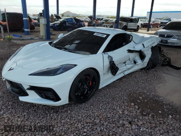 2024 Chevrolet Corvette 1LT with VIN 1G1YA2D42R5129570, listed as a Copart auction lot 49491405 with Not provided miles and Salvage title. Bid and sale history available at DreamBid. Image 1.
