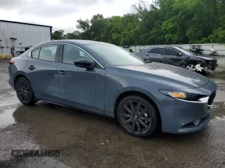 2024 Mazda 3 S Carbon Edition with VIN 3MZBPBCM8RM408560, listed as a Copart auction lot 55236975 with 8,386 mi miles and Non Repairable. Bid and sale history available at DreamBid. Image 4.
